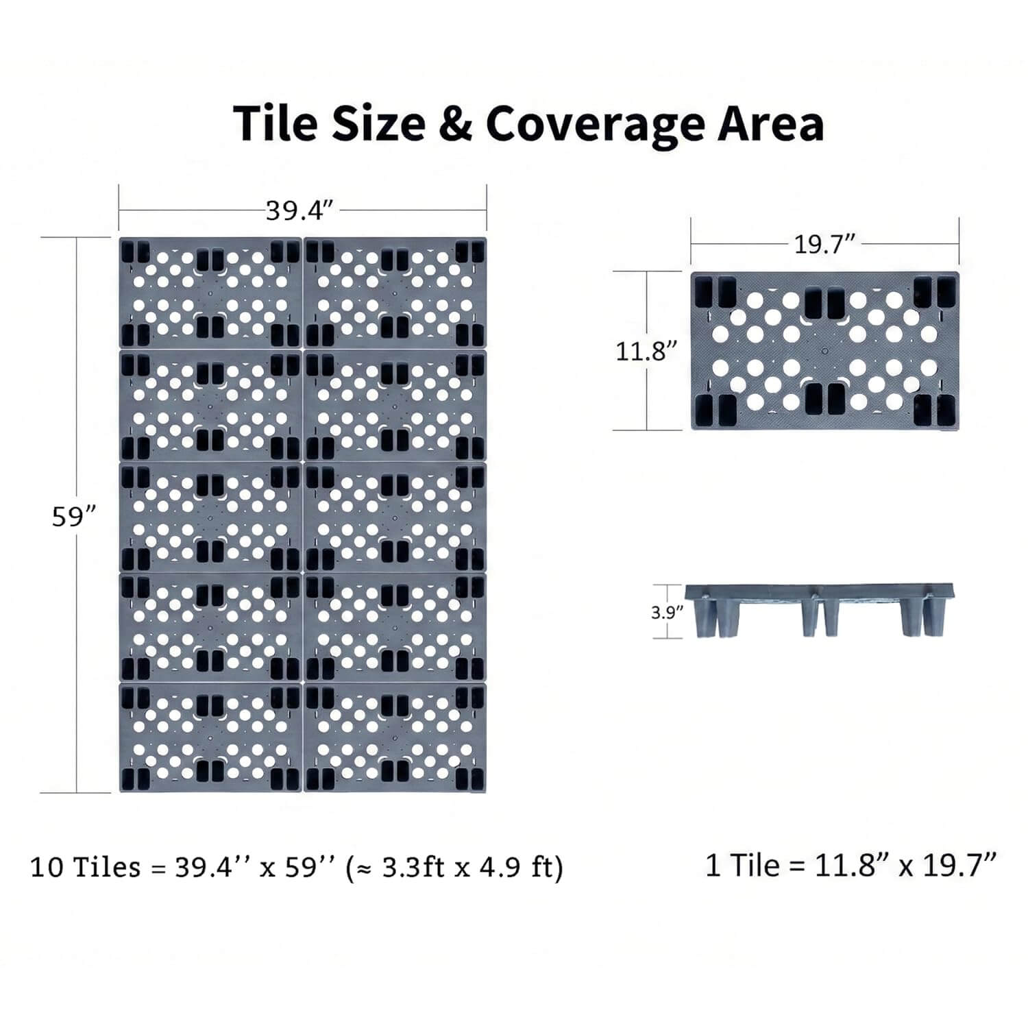 Romlits heavy duty plastic pallet dimensions and 10 pack layout size